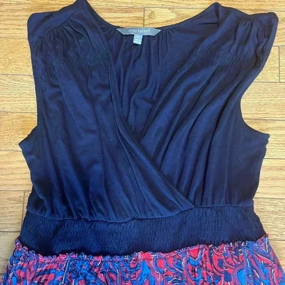 [M] Daisy Fuentes Motif Damask Parsley Baltik Blue  Maxi Dress - Picture 4 of 8